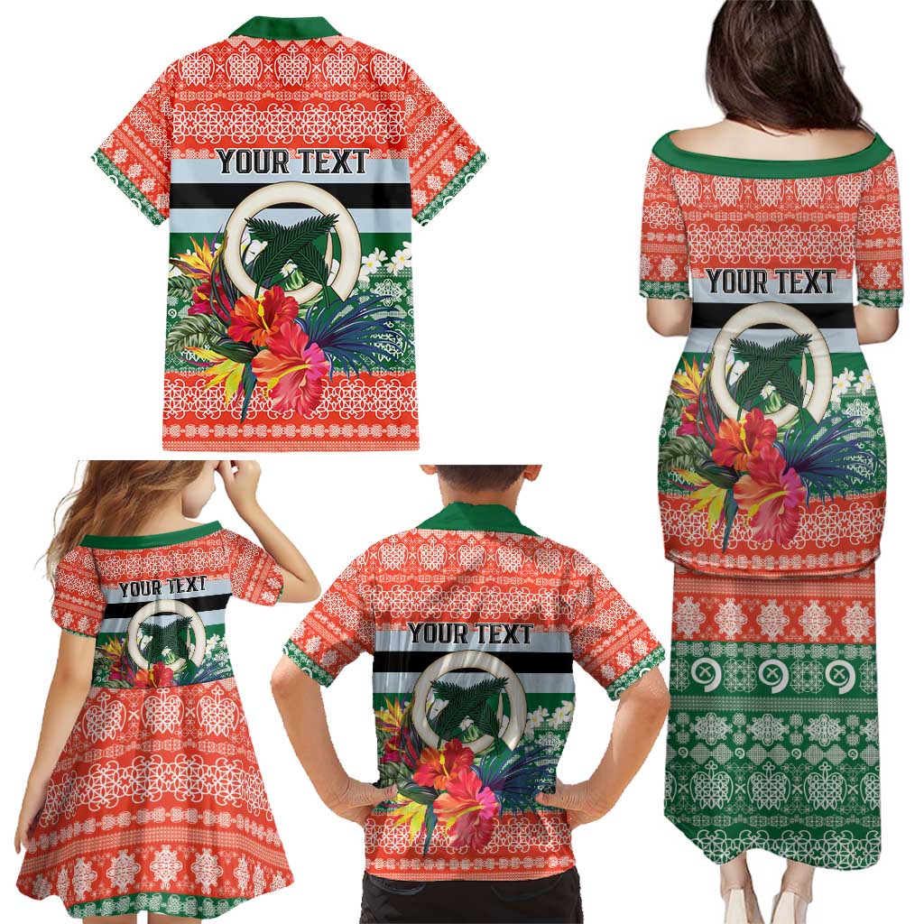 Personalised Penama Joyeux Noel Family Matching Puletasi and Hawaiian Shirt Proud To Be a Ni-Van Sand Drawing Art - Polynesian Pride