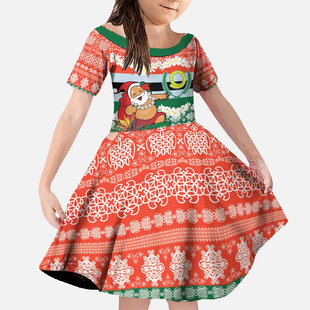 Personalised Penama Joyeux Noel Family Matching Short Sleeve Bodycon Dress and Hawaiian Shirt Proud To Be a Ni-Van Sand Drawing Art - Polynesian Pride