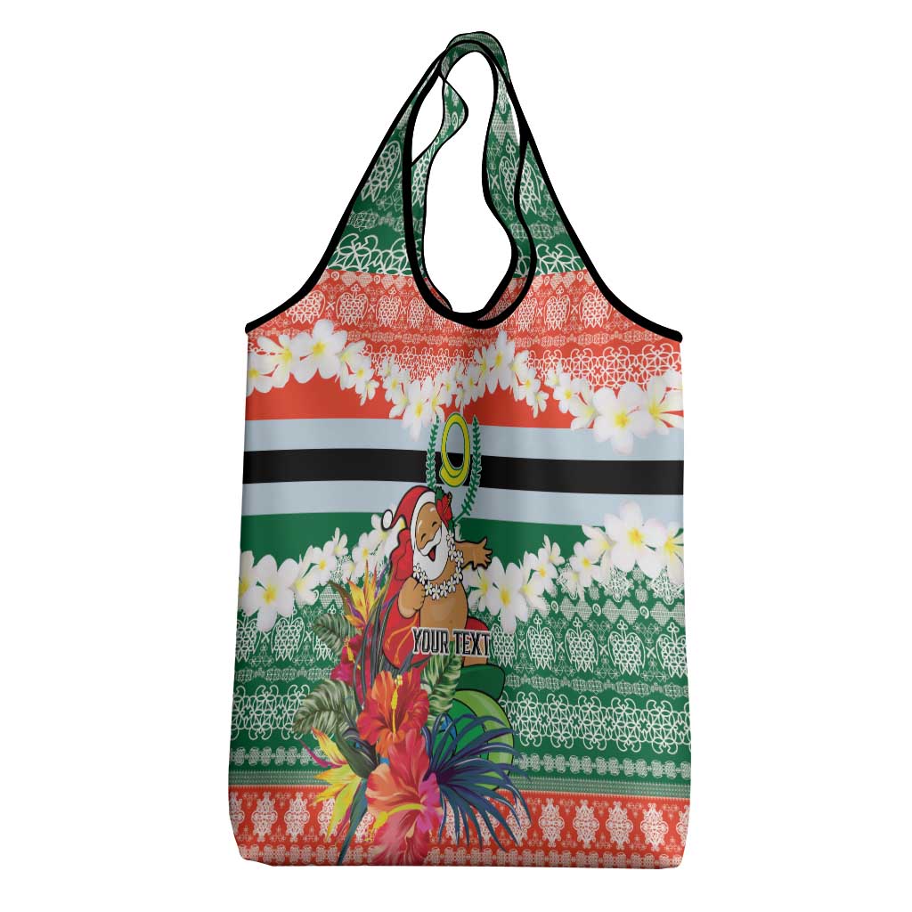 Personalised Penama Joyeux Noel Grocery Bag Proud To Be a Ni-Van Sand Drawing Art - Polynesian Pride