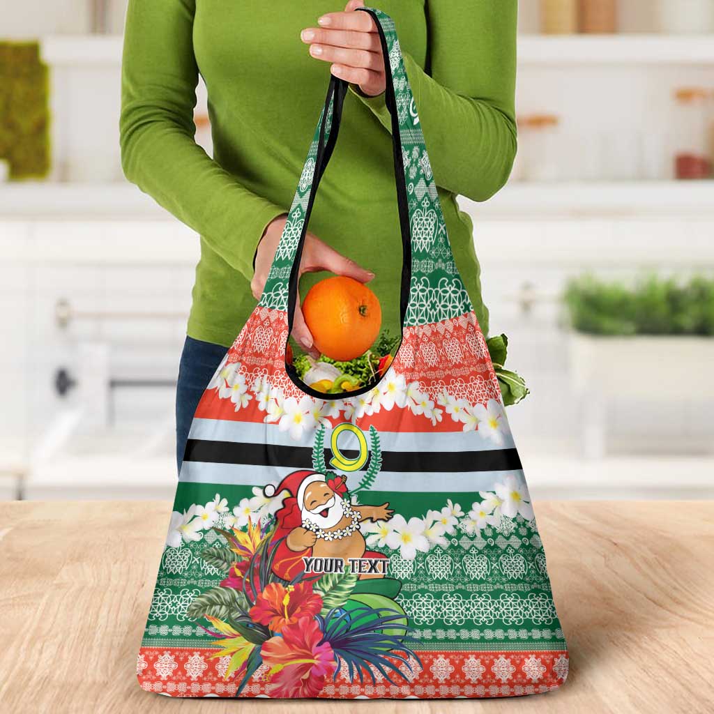 Personalised Penama Joyeux Noel Grocery Bag Proud To Be a Ni-Van Sand Drawing Art - Polynesian Pride