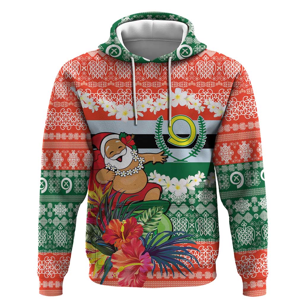 Personalised Penama Joyeux Noel Hoodie Proud To Be a Ni-Van Sand Drawing Art - Polynesian Pride