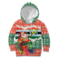 Personalised Penama Joyeux Noel Kid Hoodie Proud To Be a Ni-Van Sand Drawing Art - Polynesian Pride