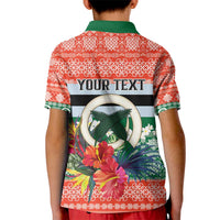 Personalised Penama Joyeux Noel Kid Polo Shirt Proud To Be a Ni-Van Sand Drawing Art - Polynesian Pride