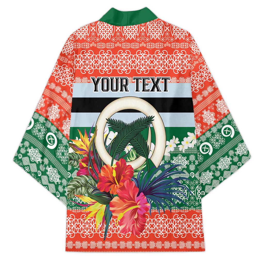 Personalised Penama Joyeux Noel Kimono Proud To Be a Ni-Van Sand Drawing Art - Polynesian Pride