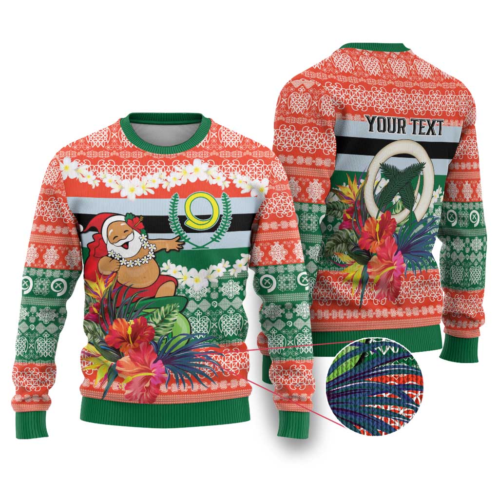 Personalised Penama Joyeux Noel Ugly Christmas Sweater Proud To Be a Ni-Van Sand Drawing Art - Polynesian Pride