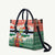 Personalised Penama Joyeux Noel Leather Bag Proud To Be a Ni-Van Sand Drawing Art - Polynesian Pride