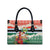 Personalised Penama Joyeux Noel Leather Bag Proud To Be a Ni-Van Sand Drawing Art - Polynesian Pride