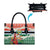 Personalised Penama Joyeux Noel Leather Bag Proud To Be a Ni-Van Sand Drawing Art - Polynesian Pride