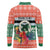 Personalised Penama Joyeux Noel Long Sleeve Polo Shirt Proud To Be a Ni-Van Sand Drawing Art - Polynesian Pride