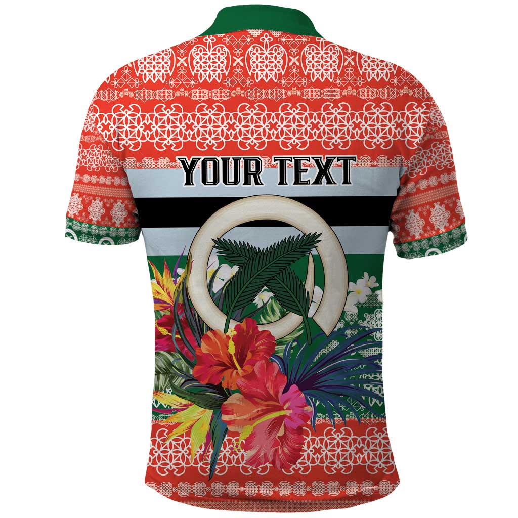 Personalised Penama Joyeux Noel Polo Shirt Proud To Be a Ni-Van Sand Drawing Art - Polynesian Pride