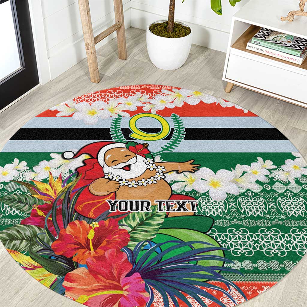 Personalised Penama Joyeux Noel Round Carpet Proud To Be a Ni-Van Sand Drawing Art - Polynesian Pride