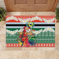 Personalised Penama Joyeux Noel Rubber Doormat Proud To Be a Ni-Van Sand Drawing Art - Polynesian Pride