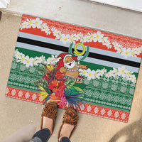 Personalised Penama Joyeux Noel Rubber Doormat Proud To Be a Ni-Van Sand Drawing Art - Polynesian Pride