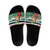 Personalised Penama Joyeux Noel Slide Sandals Proud To Be a Ni-Van Sand Drawing Art - Polynesian Pride