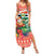 Personalised Penama Joyeux Noel Summer Maxi Dress Proud To Be a Ni-Van Sand Drawing Art - Polynesian Pride