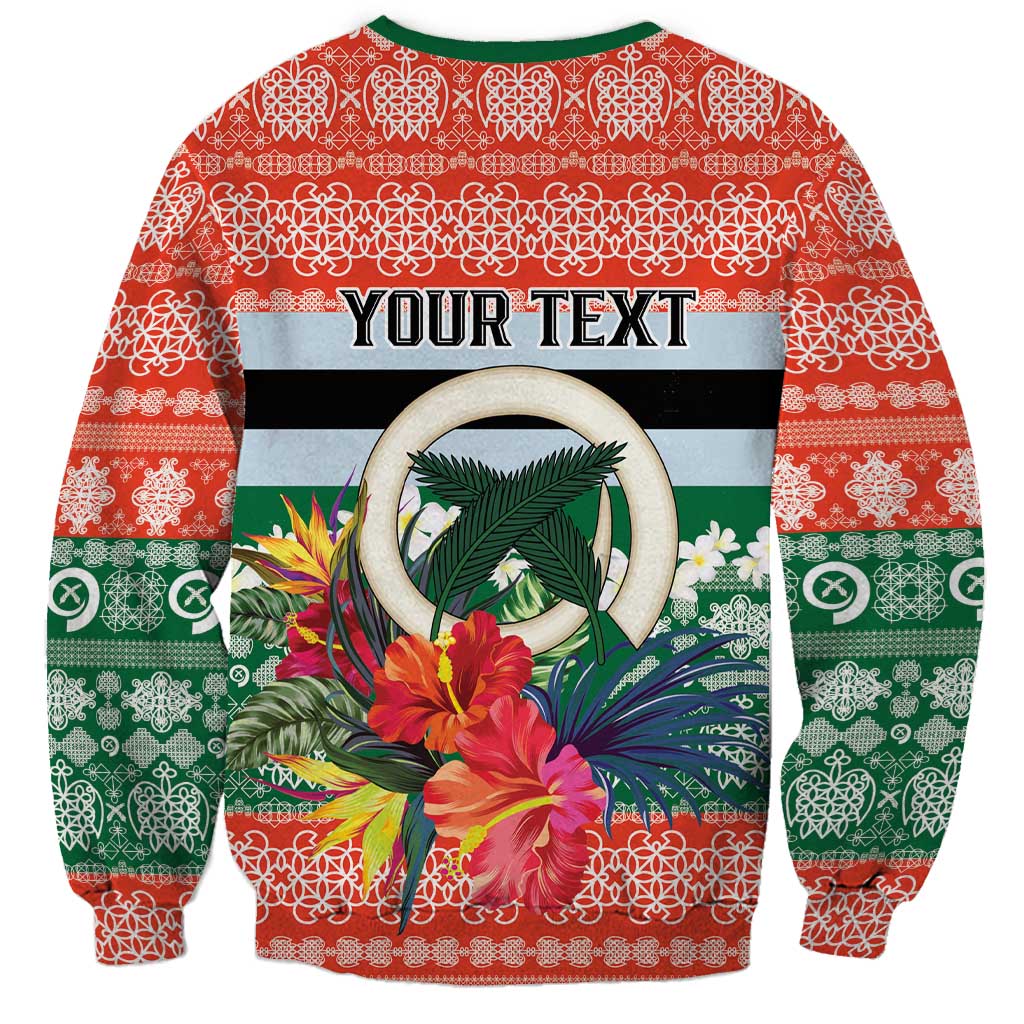 Personalised Penama Joyeux Noel Sweatshirt Proud To Be a Ni-Van Sand Drawing Art - Polynesian Pride