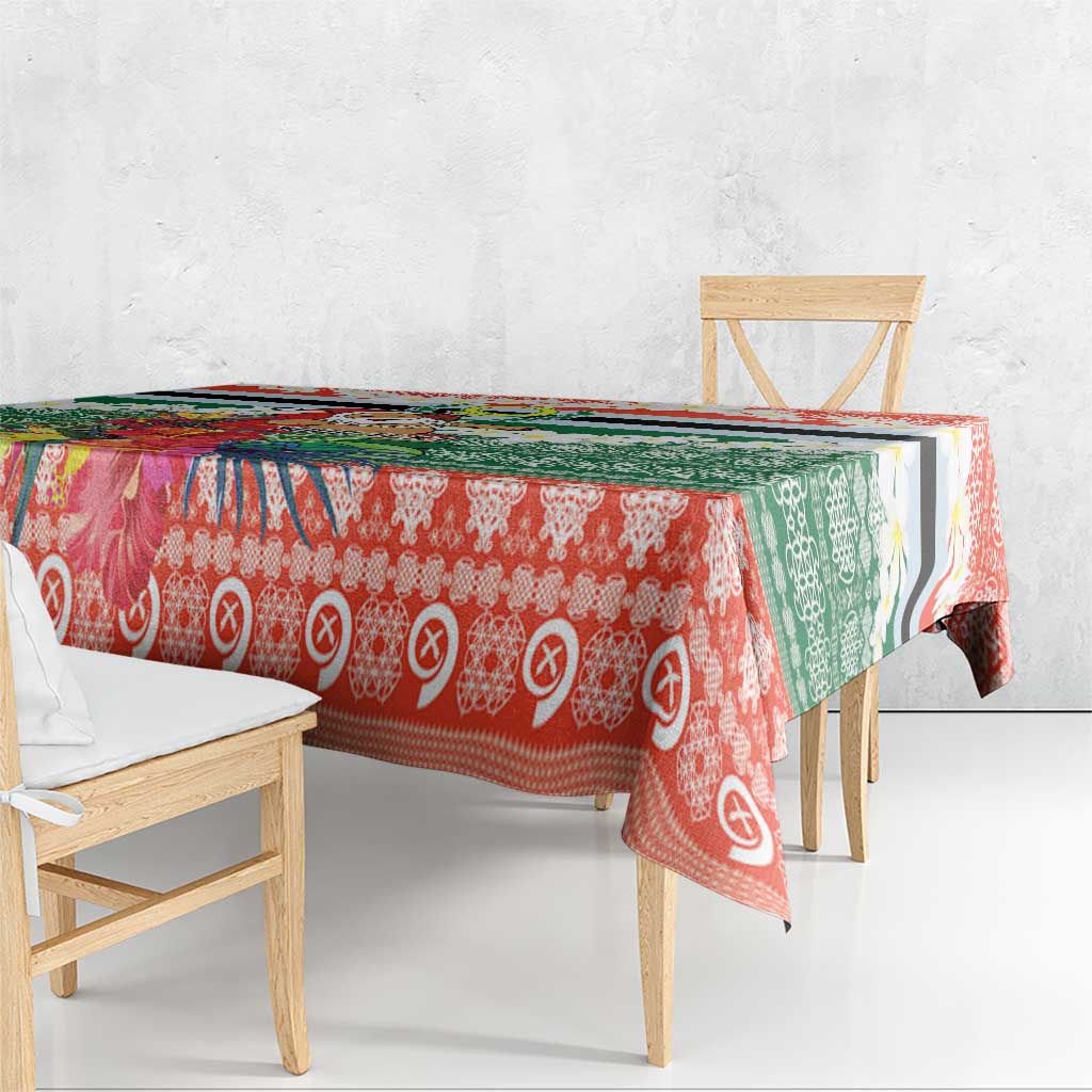 Personalised Penama Joyeux Noel Tablecloth Proud To Be a Ni-Van Sand Drawing Art - Polynesian Pride