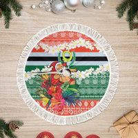 Penama Joyeux Noel Tree Skirt Proud To Be a Ni-Van Sand Drawing Art - Polynesian Pride