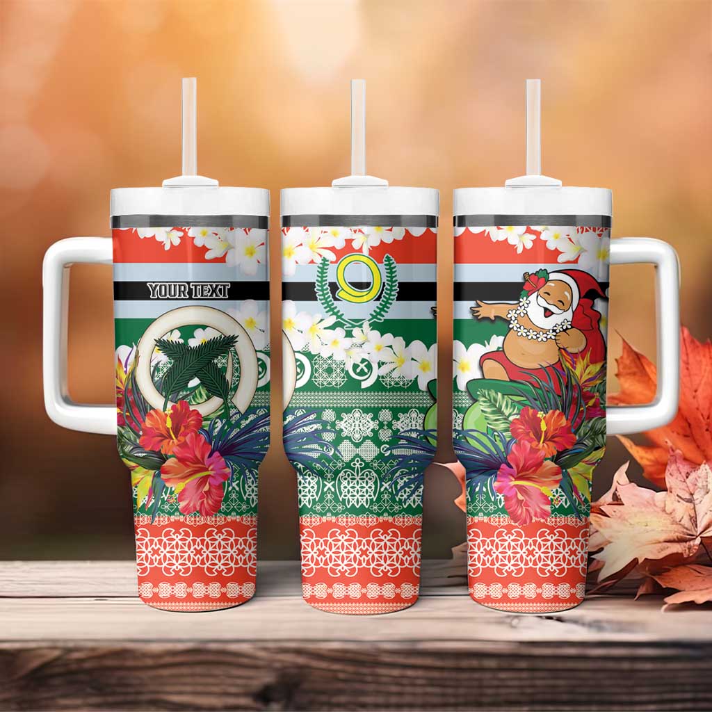 Personalised Penama Joyeux Noel Tumbler With Handle Proud To Be a Ni-Van Sand Drawing Art - Polynesian Pride