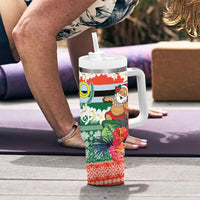 Personalised Penama Joyeux Noel Tumbler With Handle Proud To Be a Ni-Van Sand Drawing Art - Polynesian Pride