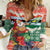 Personalised Penama Joyeux Noel Women Casual Shirt Proud To Be a Ni-Van Sand Drawing Art - Polynesian Pride