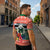 Personalised Penama Joyeux Noel Zipper Polo Shirt Proud To Be a Ni-Van Sand Drawing Art - Polynesian Pride