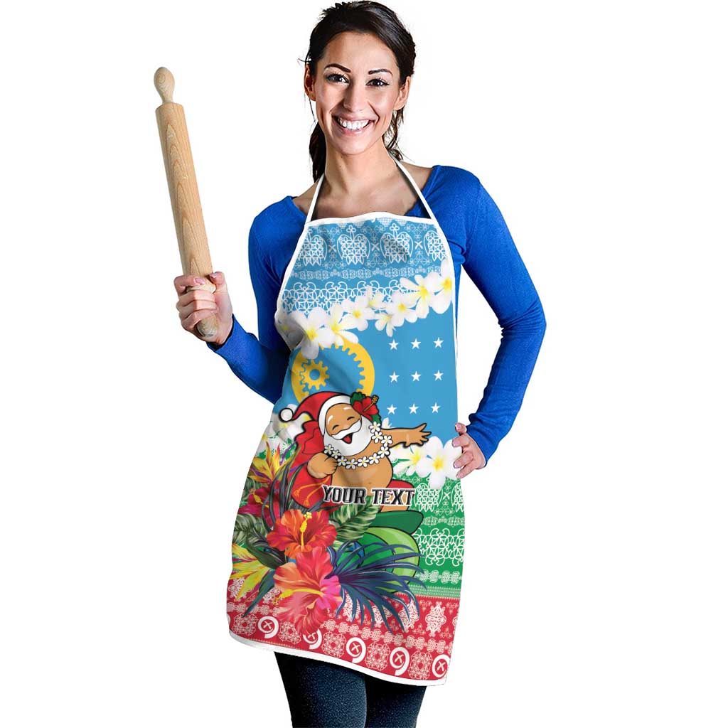 Personalised Sanma Joyeux Noel Apron Proud To Be a Ni-Van Sand Drawing Art - Polynesian Pride