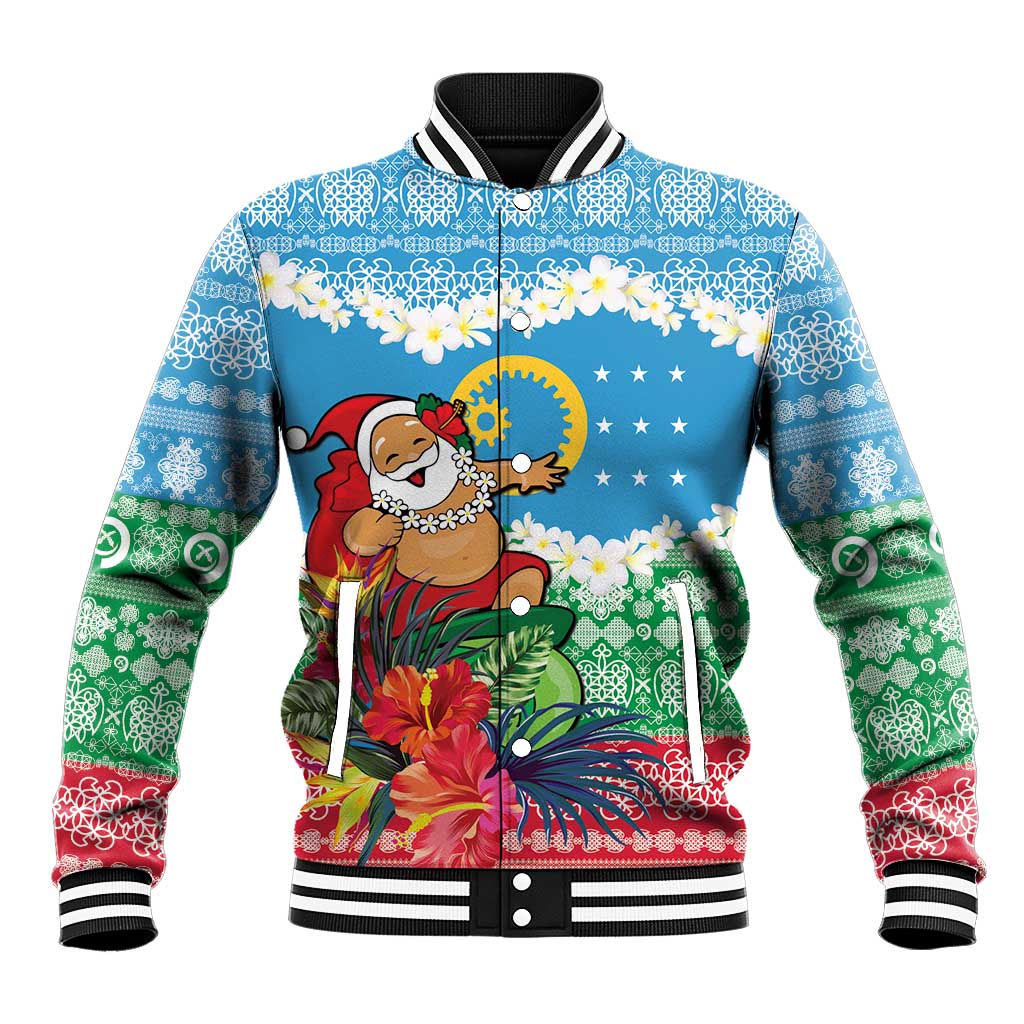 Personalised Sanma Joyeux Noel Baseball Jacket Proud To Be a Ni-Van Sand Drawing Art - Polynesian Pride