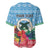 Personalised Sanma Joyeux Noel Baseball Jersey Proud To Be a Ni-Van Sand Drawing Art - Polynesian Pride