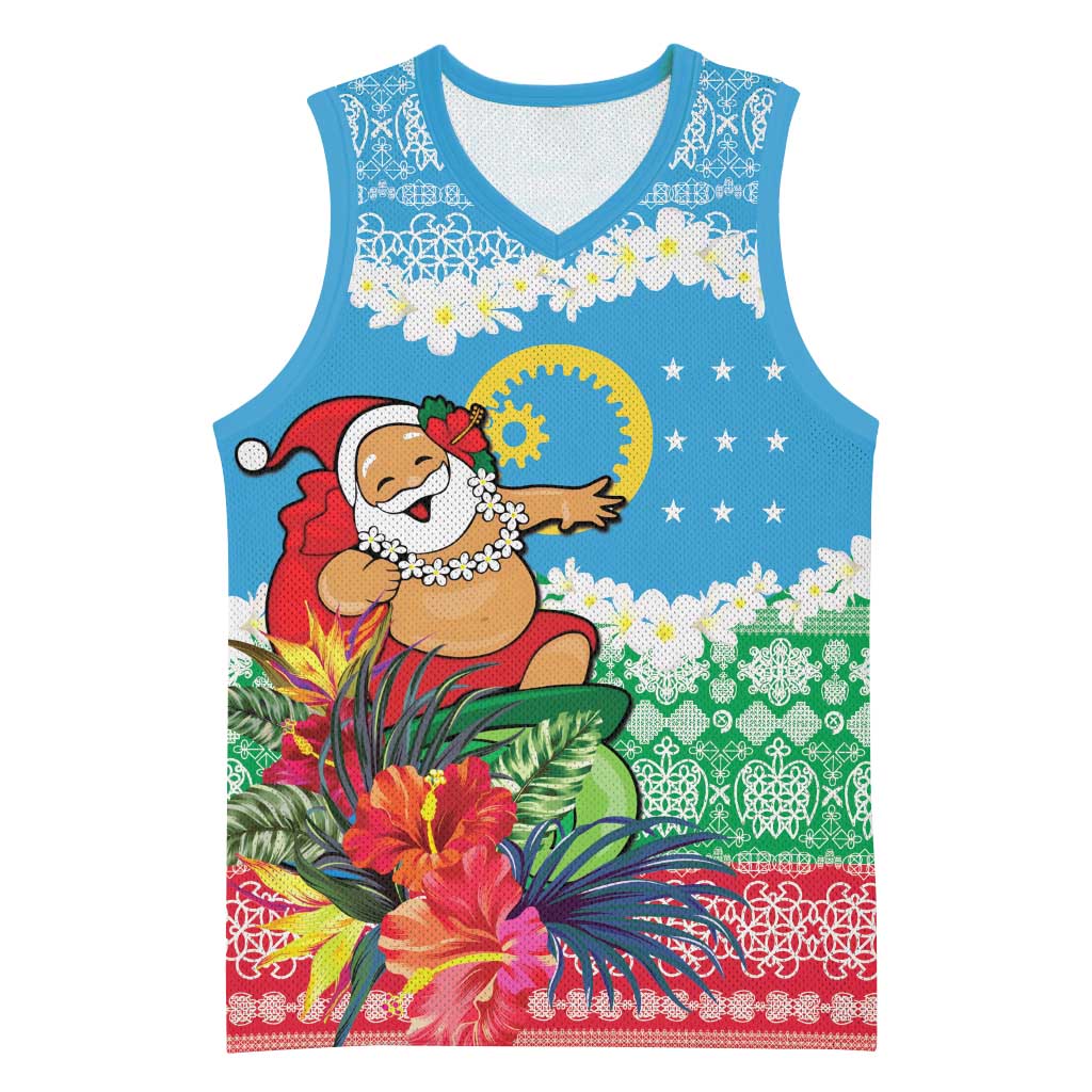 Personalised Sanma Joyeux Noel Basketball Jersey Proud To Be a Ni-Van Sand Drawing Art - Polynesian Pride