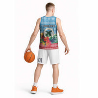 Personalised Sanma Joyeux Noel Basketball Jersey Proud To Be a Ni-Van Sand Drawing Art LT9 - Polynesian Pride
