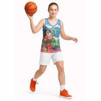 Personalised Sanma Joyeux Noel Basketball Jersey Proud To Be a Ni-Van Sand Drawing Art LT9 - Polynesian Pride