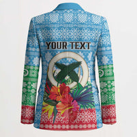 Personalised Sanma Joyeux Noel Blazer Proud To Be a Ni-Van Sand Drawing Art - Polynesian Pride