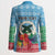 Personalised Sanma Joyeux Noel Blazer Proud To Be a Ni-Van Sand Drawing Art - Polynesian Pride
