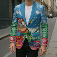 Personalised Sanma Joyeux Noel Blazer Proud To Be a Ni-Van Sand Drawing Art - Polynesian Pride