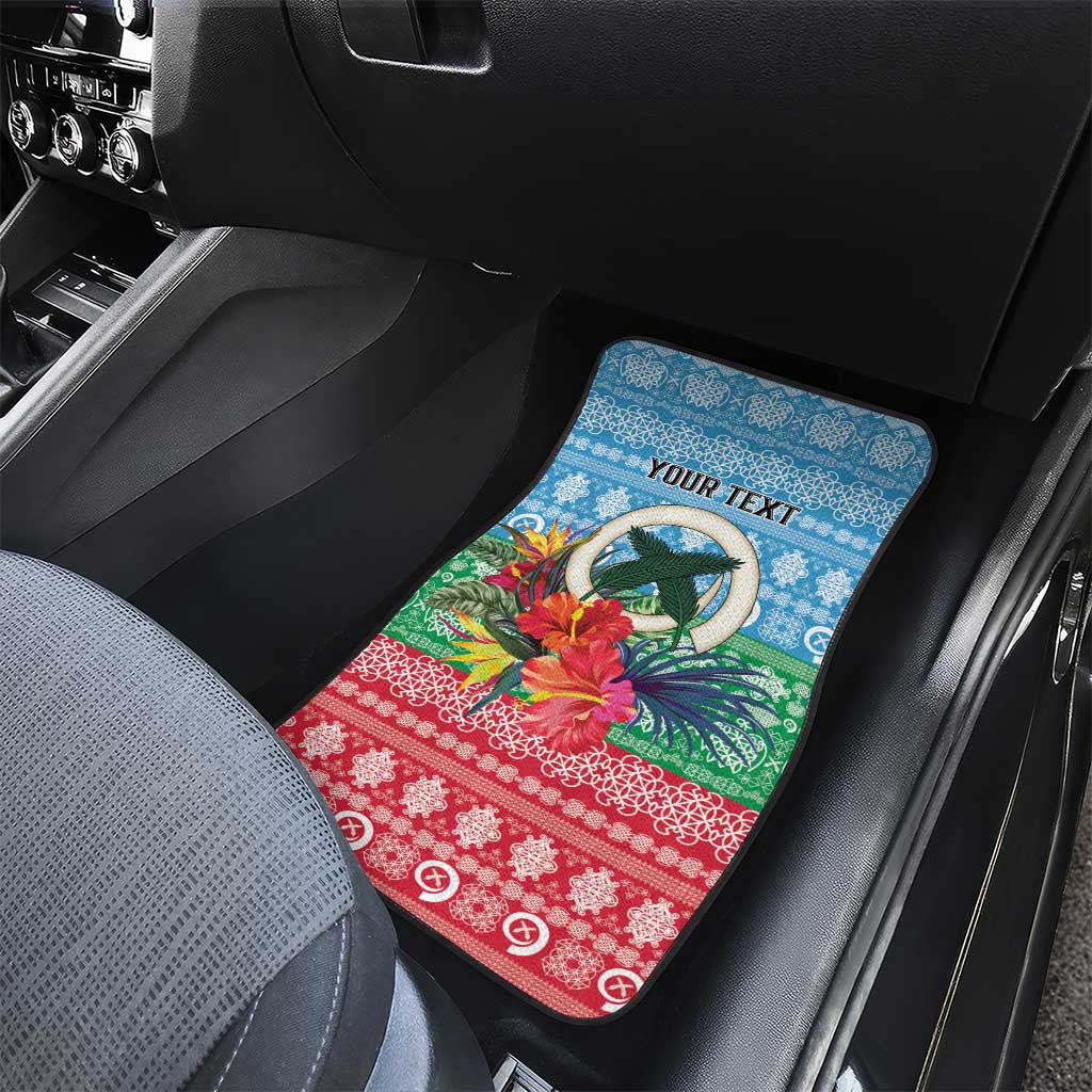Personalised Sanma Joyeux Noel Car Mats Proud To Be a Ni-Van Sand Drawing Art - Polynesian Pride