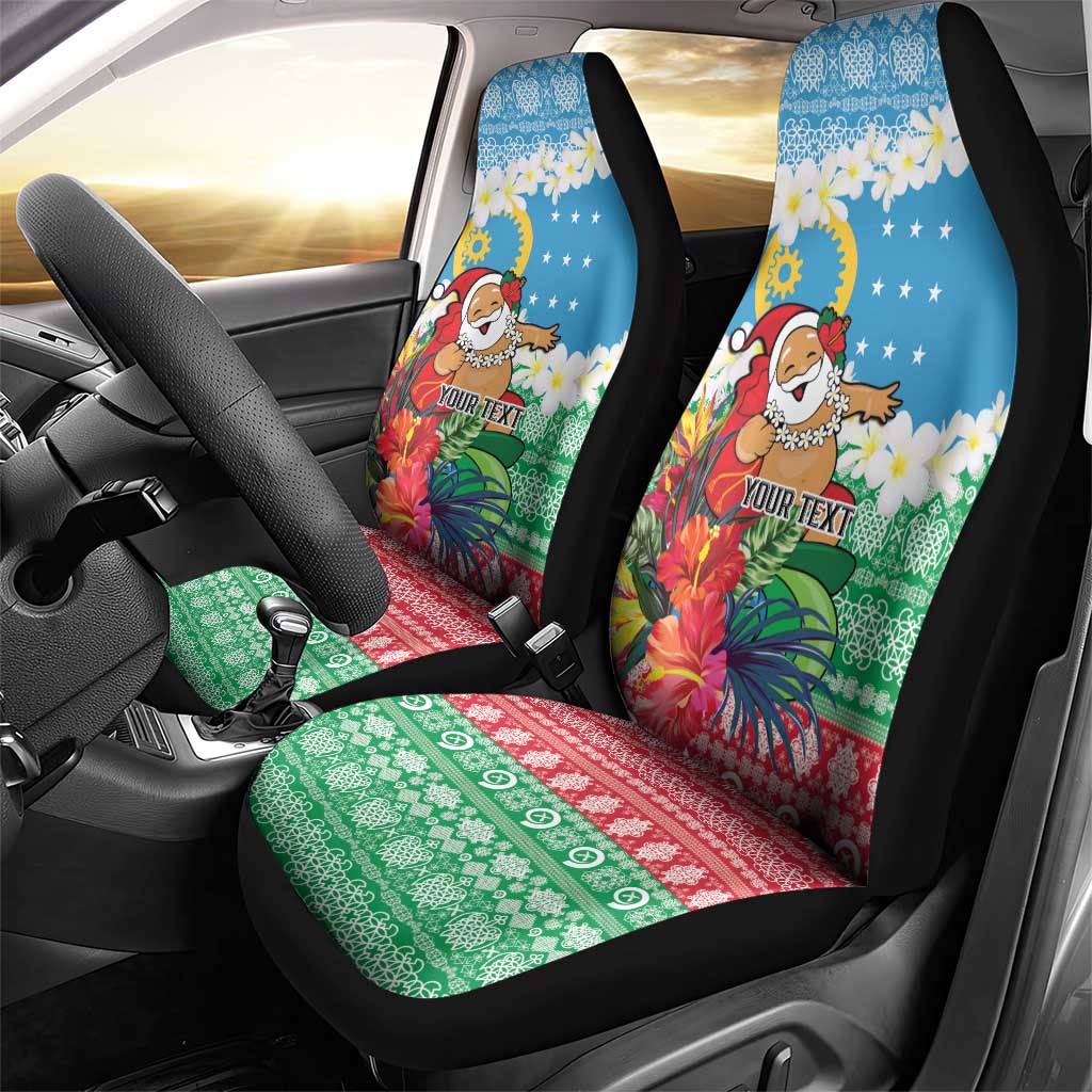 Personalised Sanma Joyeux Noel Car Seat Cover Proud To Be a Ni-Van Sand Drawing Art - Polynesian Pride