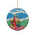 Personalised Sanma Joyeux Noel Ceramic Ornament Proud To Be a Ni-Van Sand Drawing Art - Polynesian Pride