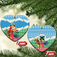 Personalised Sanma Joyeux Noel Ceramic Ornament Proud To Be a Ni-Van Sand Drawing Art - Polynesian Pride