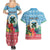 Personalised Sanma Joyeux Noel Couples Matching Summer Maxi Dress and Hawaiian Shirt Proud To Be a Ni-Van Sand Drawing Art - Polynesian Pride