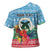 Personalised Sanma Joyeux Noel Cross Shoulder Shirt Proud To Be a Ni-Van Sand Drawing Art - Polynesian Pride