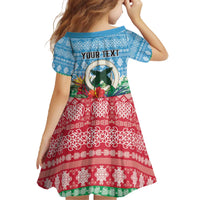 Personalised Sanma Joyeux Noel Family Matching Off The Shoulder Long Sleeve Dress and Hawaiian Shirt Proud To Be a Ni-Van Sand Drawing Art - Polynesian Pride