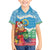 Personalised Sanma Joyeux Noel Family Matching Off The Shoulder Long Sleeve Dress and Hawaiian Shirt Proud To Be a Ni-Van Sand Drawing Art - Polynesian Pride
