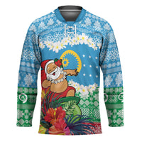 Personalised Sanma Joyeux Noel Hockey Jersey Proud To Be a Ni-Van Sand Drawing Art - Polynesian Pride