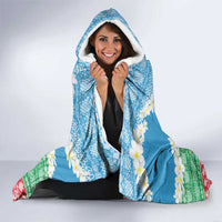 Personalised Sanma Joyeux Noel Hooded Blanket Proud To Be a Ni-Van Sand Drawing Art - Polynesian Pride
