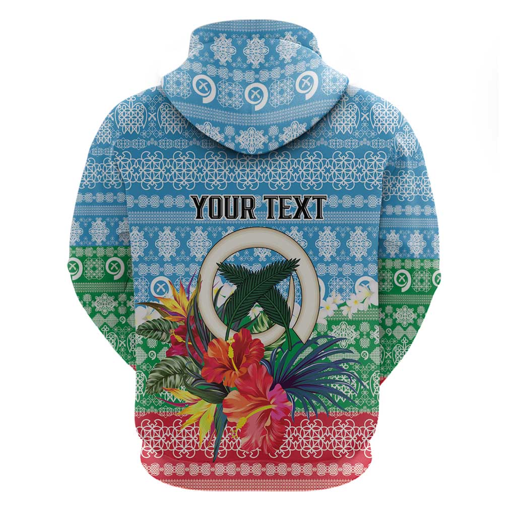 Personalised Sanma Joyeux Noel Hoodie Proud To Be a Ni-Van Sand Drawing Art - Polynesian Pride