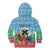 Personalised Sanma Joyeux Noel Kid Hoodie Proud To Be a Ni-Van Sand Drawing Art - Polynesian Pride