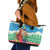 Personalised Sanma Joyeux Noel Leather Tote Bag Proud To Be a Ni-Van Sand Drawing Art - Polynesian Pride