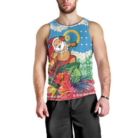 Personalised Sanma Joyeux Noel Men Tank Top Proud To Be a Ni-Van Sand Drawing Art - Polynesian Pride