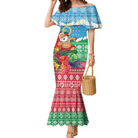 Personalised Sanma Joyeux Noel Mermaid Dress Proud To Be a Ni-Van Sand Drawing Art - Polynesian Pride